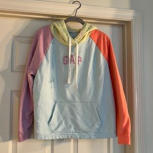 Pastel color block GAP hoodie